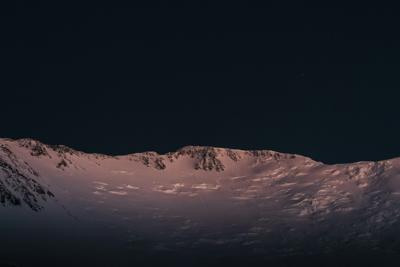 Moonlit Snowy Ridge