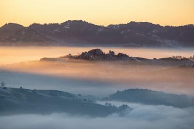 Misty Mountain Sunrise