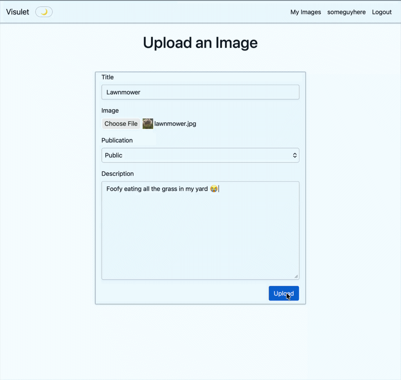 Upload and moderation flow